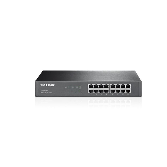 Imagem de SWITCH 16 PORTAS PLUG-N-PLAY GIGABIT 10/100/1000 - TL-SG1016D