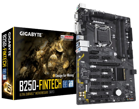 Imagem de MB P/INTEL, LGA1151 7ª GERAÇÃO, CHIPSET B250, 64GB, 4 DDR4, ATX - GA-B250-FIN TECH