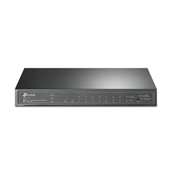 Imagem de T1500G-10PS       TP-LINK SWITCH SMART POE GIGABIT 8 PORTAS  2 SLOTS SFP JETSTREAM - T1500G-10PS TL-SG2210P