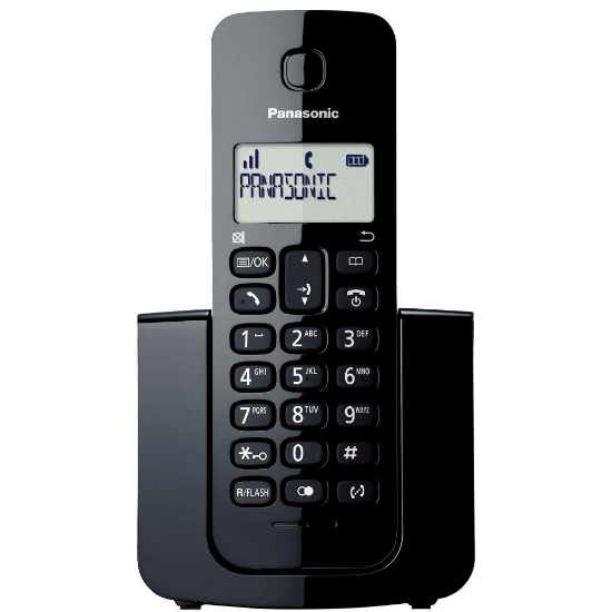 Imagem de PANASONIC TELEFONE FIXO SEM FIO PRETO COM IDENTIFICADOR - KX-TGB110LBB