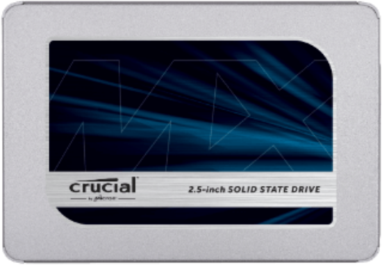Imagem de SSD CRUCIAL MX 500 - 500GB SATA 2,5" - 7MM (COM ADAPTADOR DE 9,5MM) - MICRON