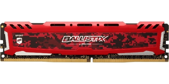 Imagem de MEMORIA BALLISTIX SPORT LT RED 8GB DDR4 2666 MT/s (PC4-21300) CL16 SR x8 Unbuffered DIMM 288pin