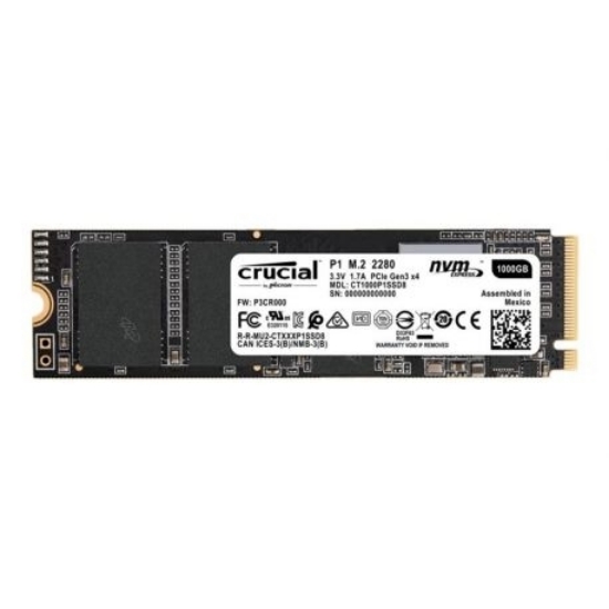 Imagem de CT1000P1SSD8 I  - SSD CRUCIAL P1 1000GB 3D NAND NVMe PCIe M.2 SSD