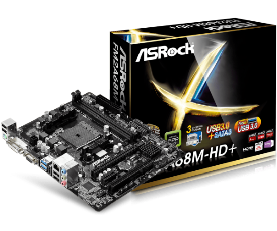 Imagem de FM2A68M-HD FM2+DDR3    MOTHERBOARD ASROCK FM2A68M-HD FM2 + DDR3