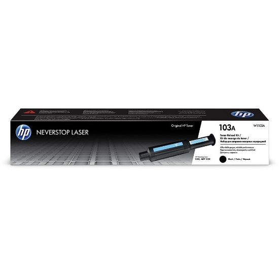 Imagem de CARTUCHO DE TONER HP 103A PRETO - UMA RECARGA NEVERSTOP LASER - W1103A