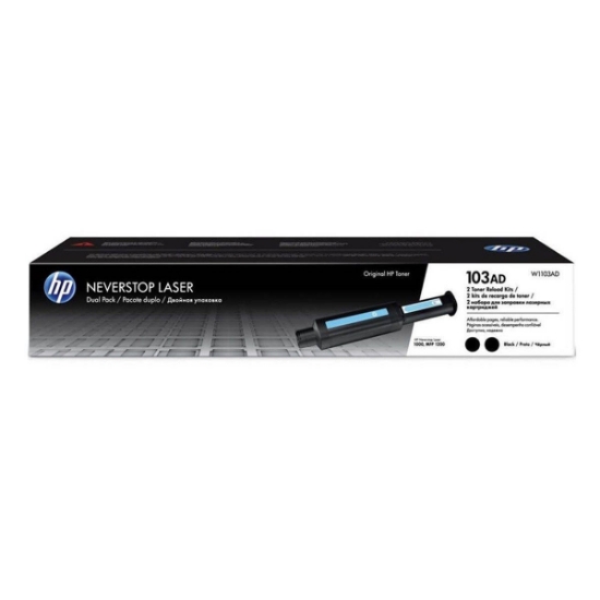 Imagem de CARTUCHO DE TONER HP 103AD PRETO - DUPLA RECARGA NEVERSTOP LASER - W1103AD