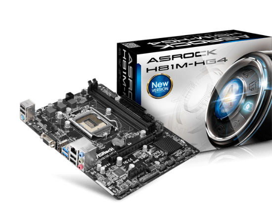 Imagem de H81M-HG4R4   MOTHERBOARD ASROCK H81M-HG4 INTEL LGA 1150 mATX