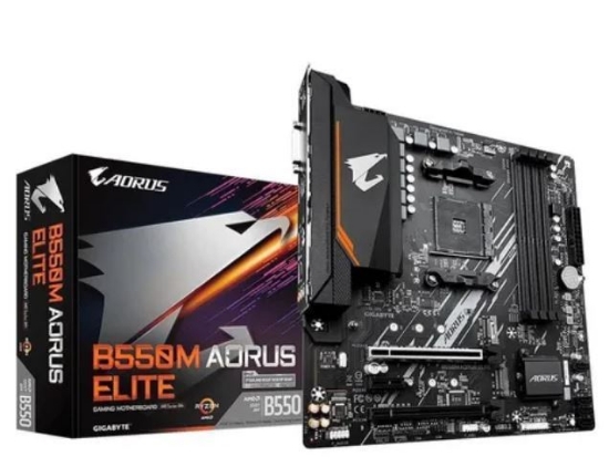 Imagem de MOTHERBOARD GIGABYTE B550M AORUS ELITE 3º GERACAO AMD RYZEN SOCKET AM4, MICRO ATX, DDR4