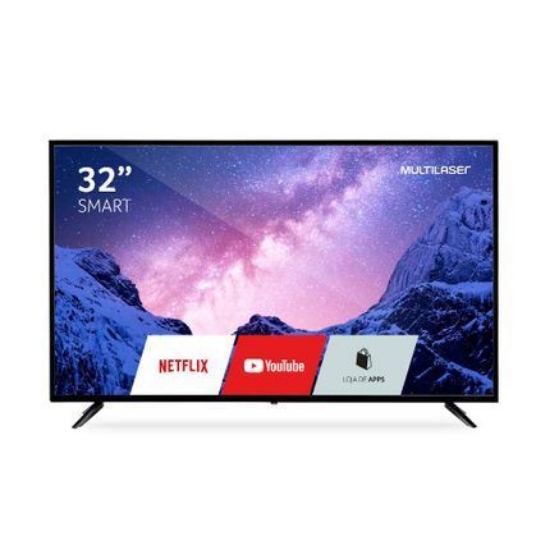 Imagem de MULTILASER TELA 32" HD, ENTRADAS HDMI, RCA, USB, RJ45, FUNCAO SMART E WIFI INTEGRADO                                                                                                                                                            