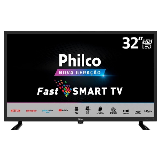 Imagem de PHILCO SMART TV LED 32", 2 HDMI, USB, WI-FI, MIDIA CAST - 1 ANO DE GARANTIA                                                                                                                                                                     