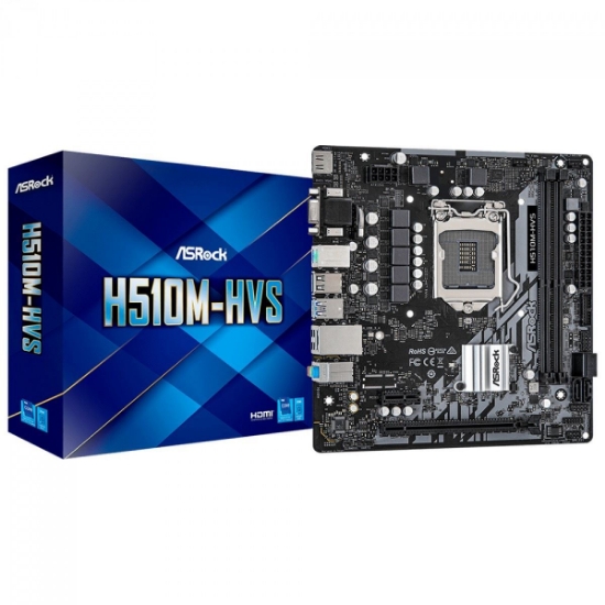 Imagem de MOTHERBOARD ASROCK H510M-HVS CHIPSET INTEL H510, 10º GERACAO INTEL  NUCLEO  E 11º GEN INTEL -  (LGA1200)