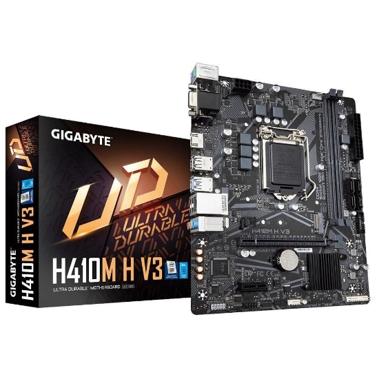 Imagem de MOTHERBOARD GIGABYTE INTEL ULTRA DURABLE (REV. 1.0), INTEL LGA1200, MICRO ATX, DDR4 - H410M H V3