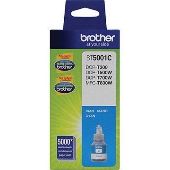 Imagem de BROTHER GARRAFA DE TINTA CIANO BT5001C PARA ATE 5000 IMPRESSOES                                                                                                                                                                                 