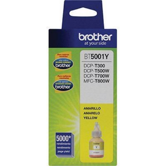 Imagem de BROTHER GARRAFA DE TINTA AMARELO BT5001Y PARA ATE 5000 IMPRESSOES                                                                                                                                                                               