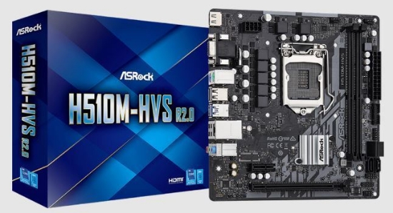 Imagem de MOTHERBOARD ASROCK H510M-HVS CHIPSET INTEL H510, 10º GERACAO INTEL  NUCLEO  E 11º GEN INTEL -  (LGA1200) - H510M-HVS R2.0