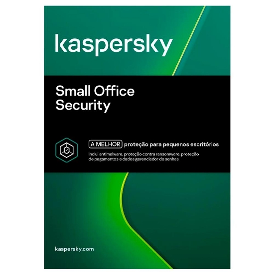 Imagem de KASPERSKY SMALL OFFICE SECURITY BR; 5 DISPOSITIVOS MOVEIS / DESKTOPS / USUARIOS; 1 FILE SERVER; 3 ANOS ESD