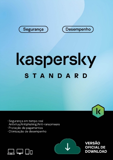 Imagem de KASPERSKY ANTIVIRUS STANDARD BR; 3 DISPOSITIVOS; 1 ANO ESD