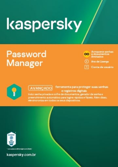 Imagem de KASPERSKY CLOUD PASSWORD MANAGER BR. 1 USUARIO; 1 ANO ESD