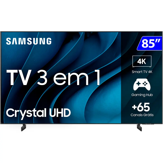 Imagem de SAMSUNG SMART TV CRYSTAL UHD 4K CU8000 85", SLIM, TELA SEM LIMITES, VISUAL LIVRE DE CABOS, ALEXA COMPATIVEL, CONTROLE UNICO                                                                                                                     