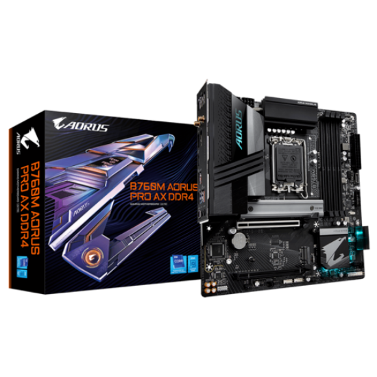 Imagem de PLACA MAE B760M AORUS PRO AX DDR4 WIFI SOCKET INTEL LGA1700 14ª 13ª E 12ª GERACAO - B760M A P AX DDR4