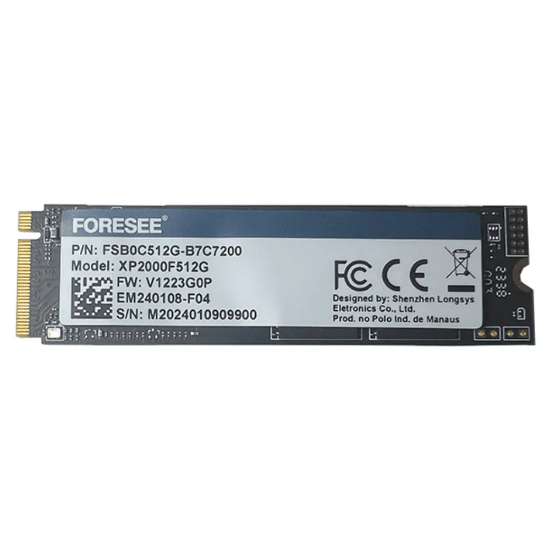 Imagem de SSD SMART 512GB M.2 2280 NVME PCIE 4.0 XP2000F512G - FSB0C512G-B7C7200