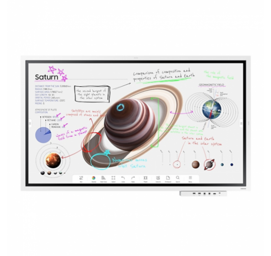 Imagem de SAMSUNG MONITOR FLIP CHART 55” WM55B TOUCH INTERATIVO (16/7) 350 NITS                                                                                                                                                                           