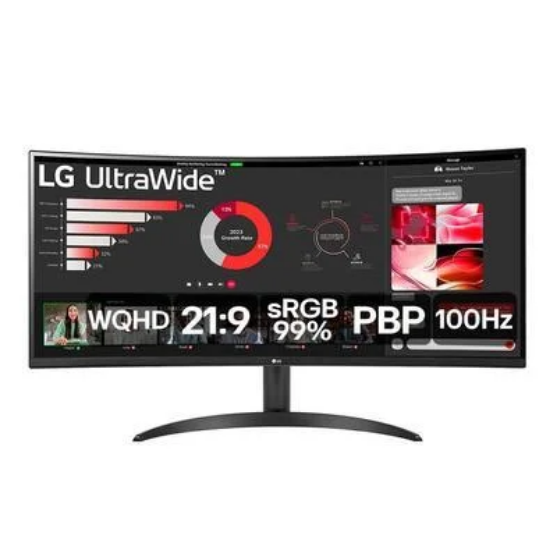 Imagem de LG MONITOR LED 34WR50QC-B 34"  WQHD CURVO HDMI/DP VESA 100X100MM                                                                                                                                                                                