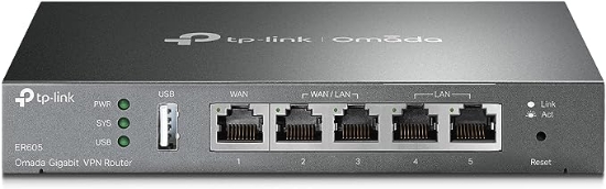 Imagem de Roteador Omada VPN Gigabit Multi-WAN SafeStream ER605 - Alta Velocidade e Segurança