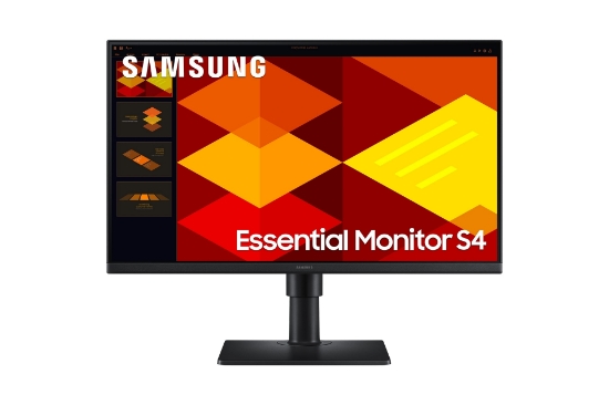 Imagem de SAMSUNG MONITOR ESSENTIAL S4 FHD 24” LED IPS 5GTG 100HZ, DP/HDMI/USB , AJUSTE DE ALTURA, PIVOT, PRETO                                                                                                                                           