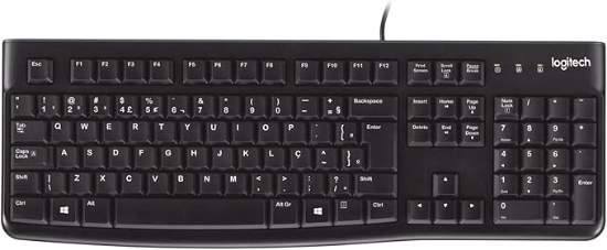 Imagem de Teclado Logitech K120 com Fio - Modelo 920-004423, Durabilidade e Conforto