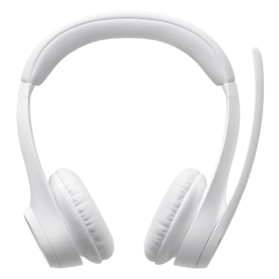 Imagem de Headset Sem Fio Logitech Zone 300 Branco - Áudio Profissional e Conforto