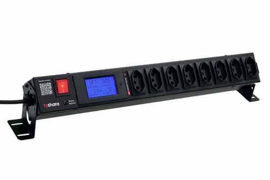 Imagem de FL PDU 10A Bivolt com 8 Tomadas, Display e WiFi IOT - Controle Inteligente de Energia