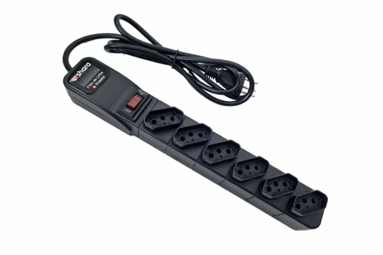 Imagem de Protetor Contra Surtos 10A Bivolt 6 Tomadas FL - Modelo 554