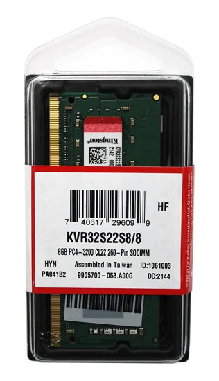 Imagem de Memória Notebook Kingston 8GB DDR4 3200 MHz KVR32S22S6/8