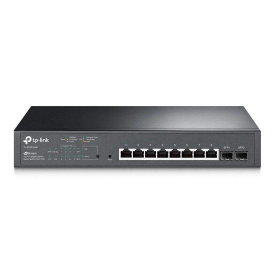 Imagem de Switch Smart Gigabit TL-SG2210MP com 8 Portas PoE+ e 2 Slots SFP JetStream